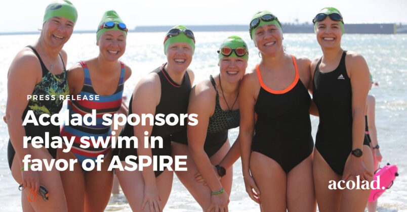 Acolad sponsors relay swim in favor of ASPIRE