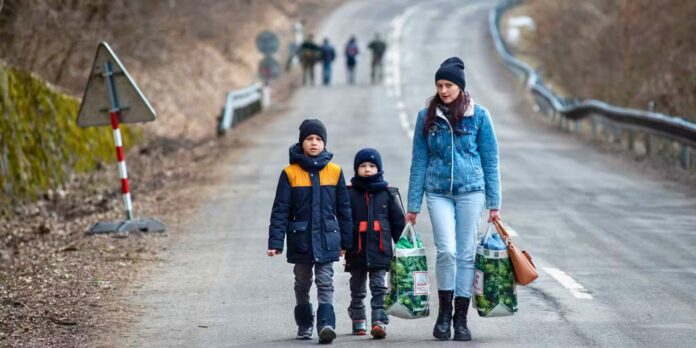 Ukrainian refugees interact with a multilingual AI assistant designed to provide accessible support using AWS technologies.