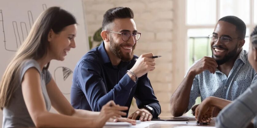 The Future of Localization Depends on Community Professionals at a table