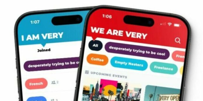 WE ARE VERY Community App home screen on a mobile device
