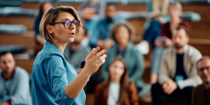 Woman speaking