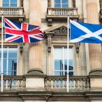 Union Flag and Scottish Saltire in Edinburgh