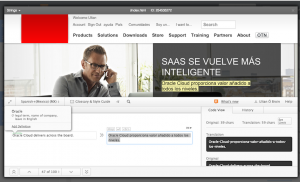 Previewable source and target strings shown in context during translation