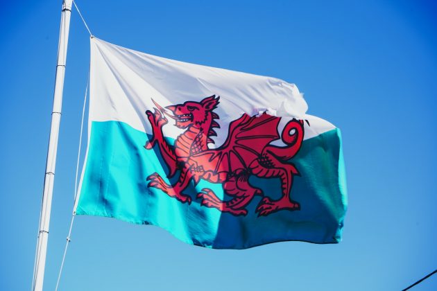 Welsh Language Activists Fight Against Nuclear Energy red and white flag with dragon